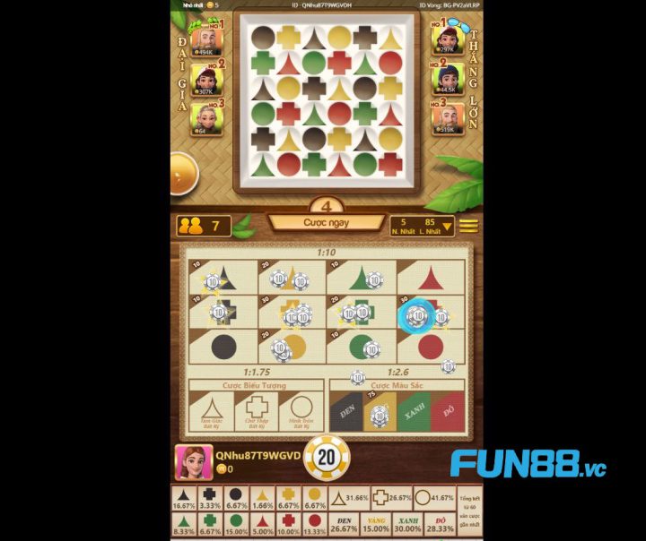 Bola Golek - Khám Phá Trò Chơi Đến Từ Indonesia Tại Fun88 2 Các hình thức cược trong game