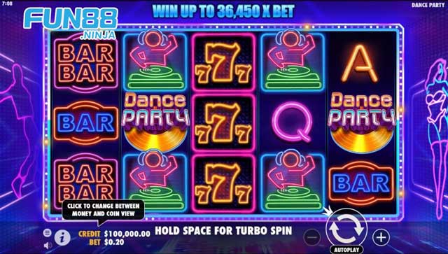 Dance Party Slot: Sàn Nhảy Ánh Sáng Neon Đưa Bạn Đến Jackpot Lớn! 1 gioi-thieu-ve-game-dance-party-tai-KUBET-ninja